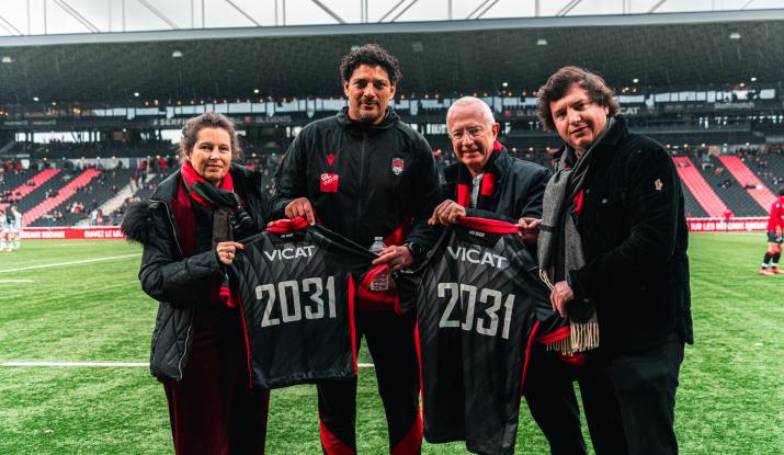 Renewal partnership Lou Rugby and Vicat 