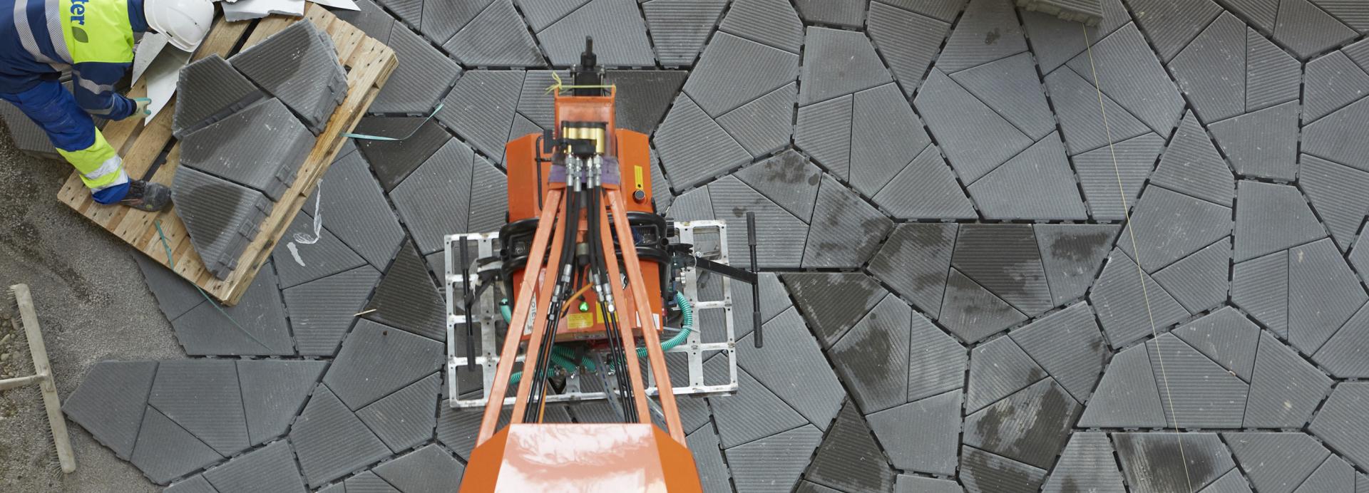 Paving concrete