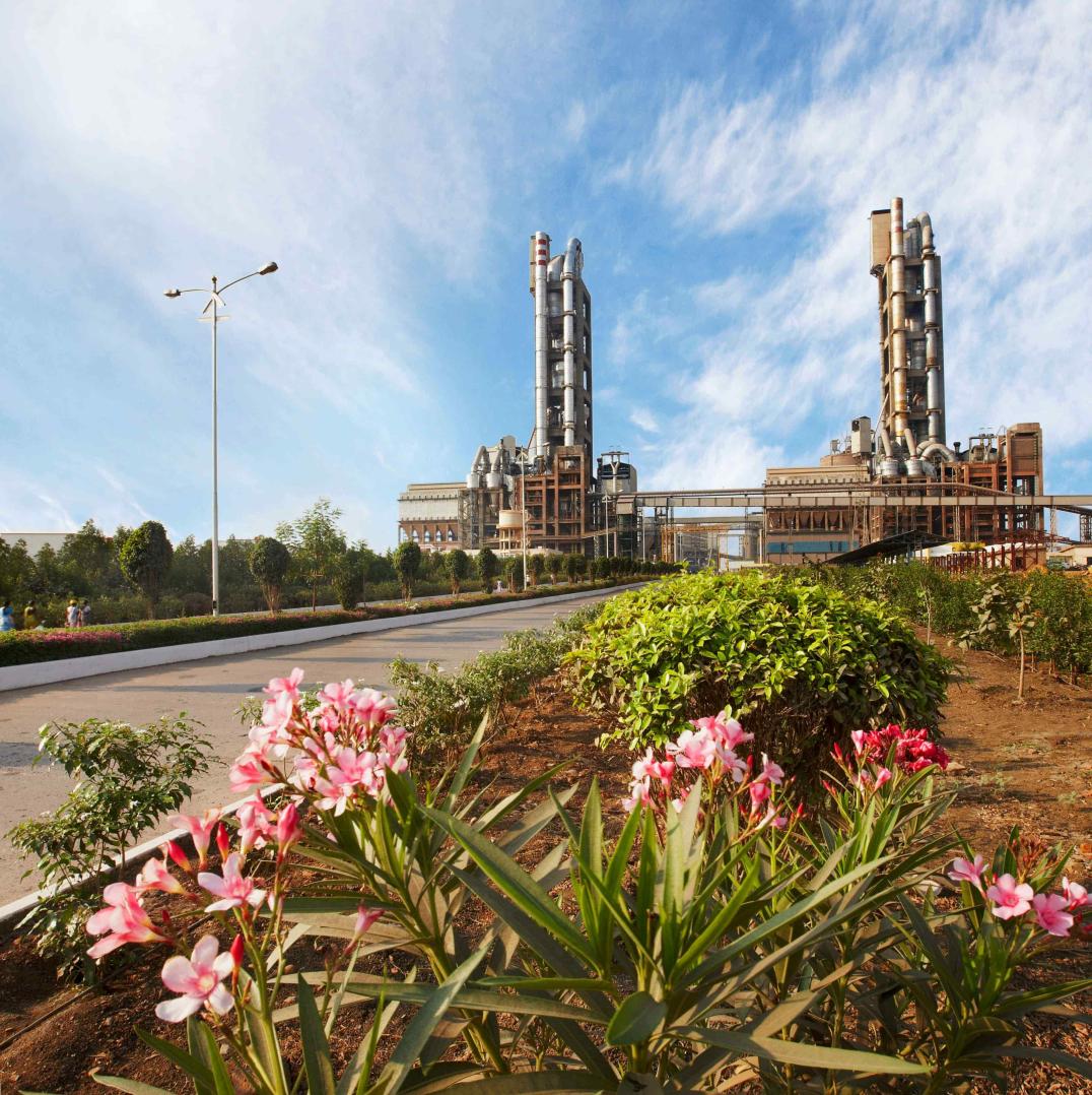 Bharati cement factory in India