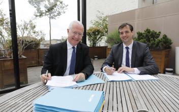 Guy Sidos, Chairman and CEO of the Vicat group, and Sébastien Petithuguenin, CEO of Paprec